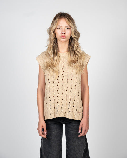 POINTELLE KNIT VEST