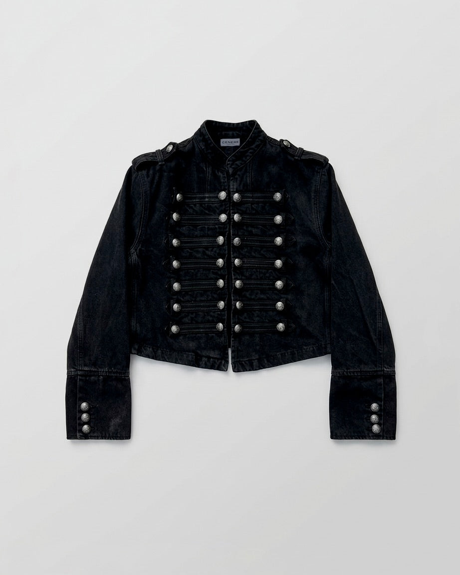 MONARQUE CROPPED JACKET BLACK DENIM