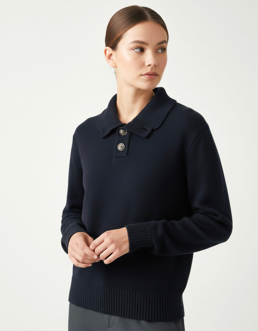 DARK NAVY TURTLENECK SWEATER