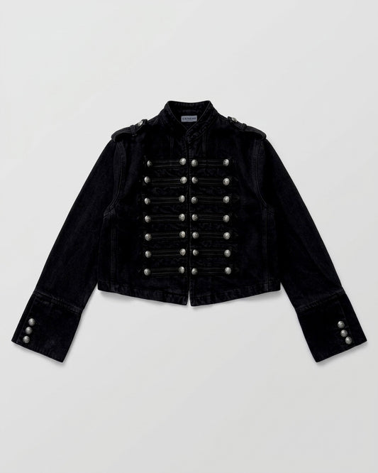 MONARQUE CROPPED JACKET BLACK DENIM [PRE-ORDER]