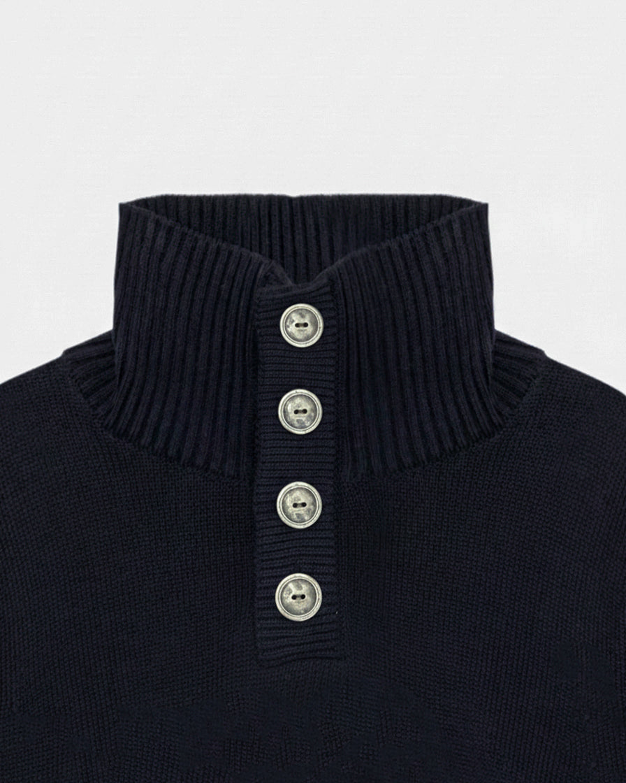 DARK NAVY TURTLENECK SWEATER