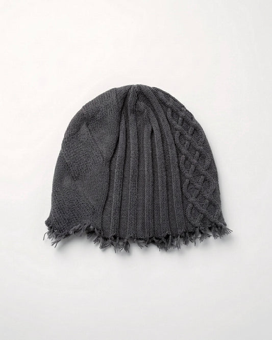 DISTRESSED KNIT BEANIE