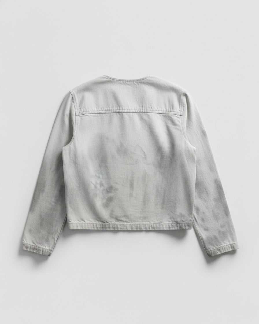 CANDIANI WHITE DUST DENIM JACKET