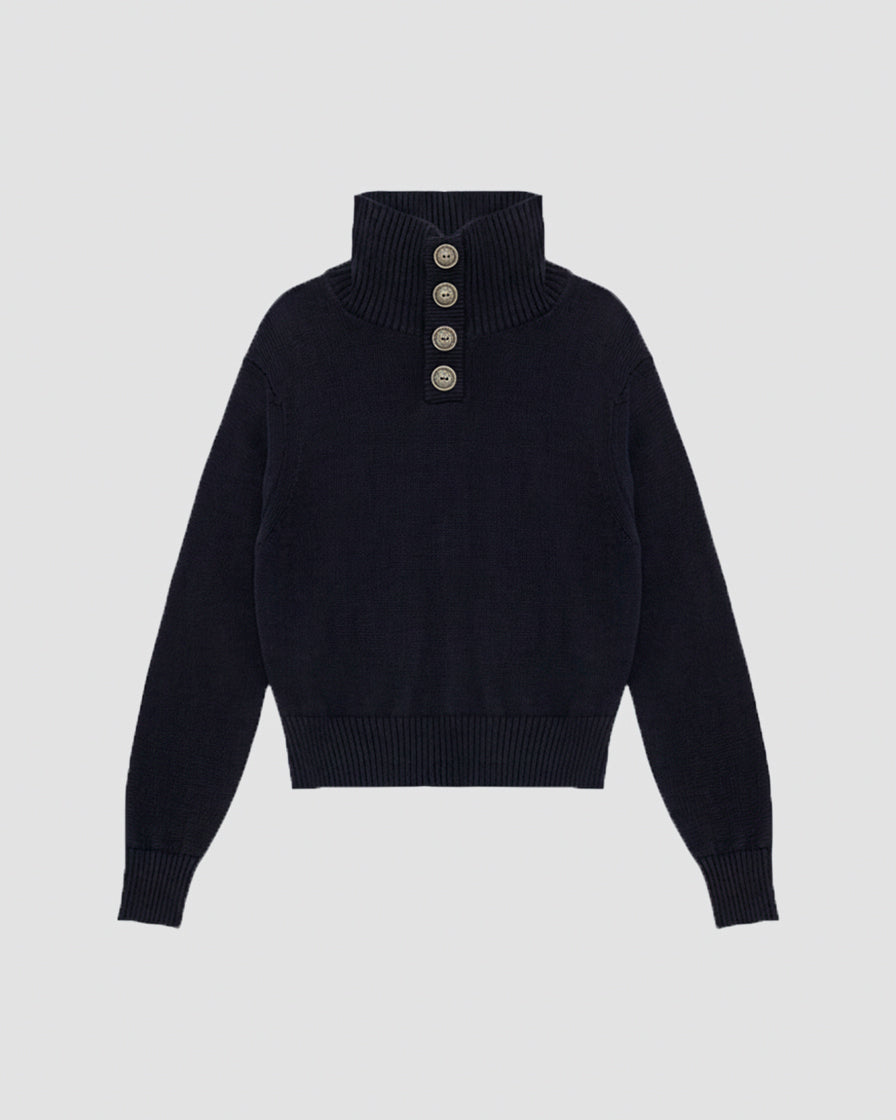 DARK NAVY TURTLENECK SWEATER
