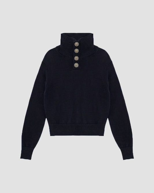 DARK NAVY TURTLENECK SWEATER