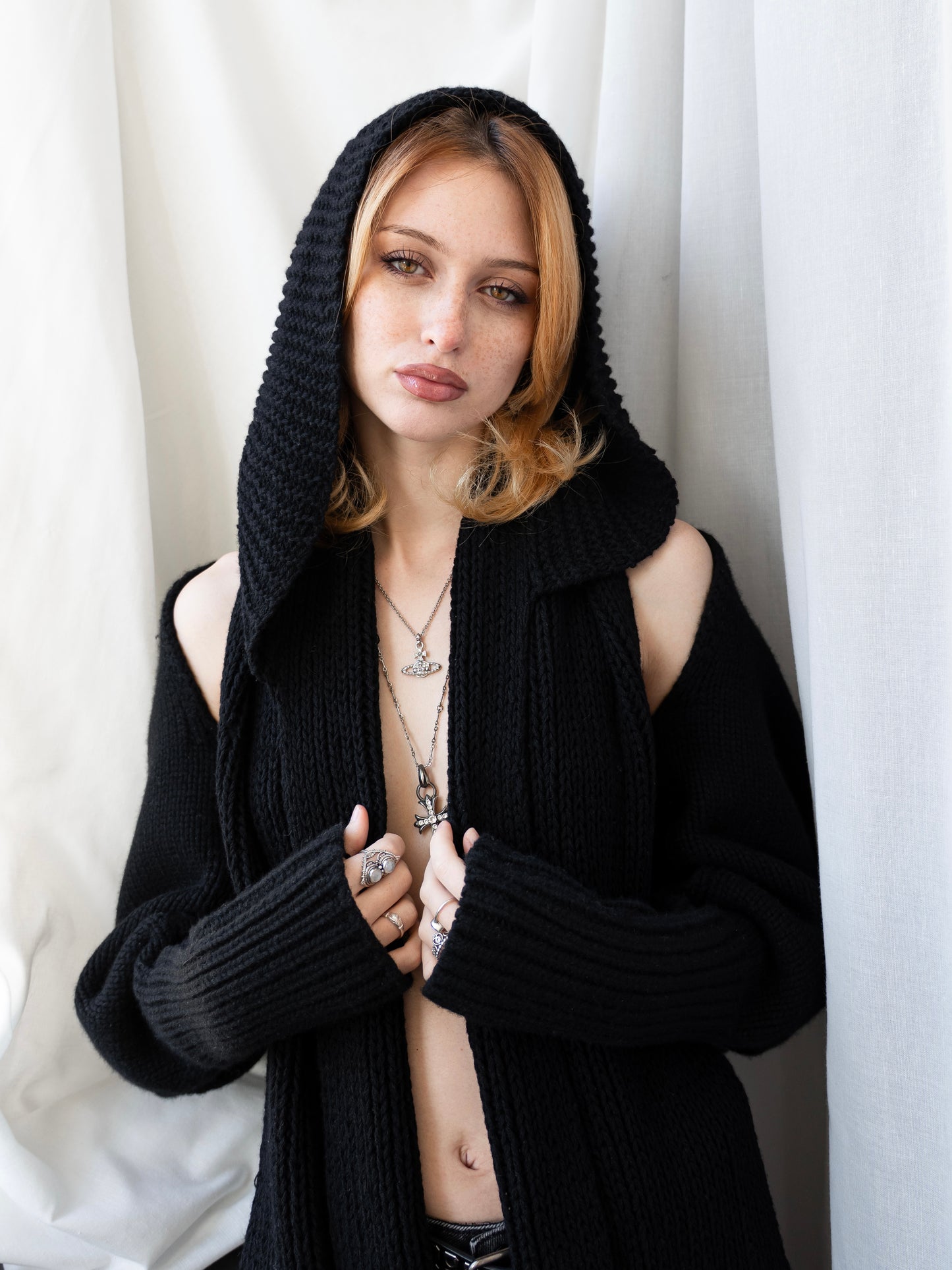 HOODED SCARF WOOL & CASHMERE