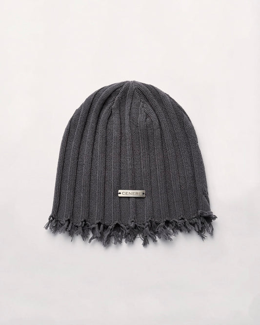 DISTRESSED KNIT BEANIE