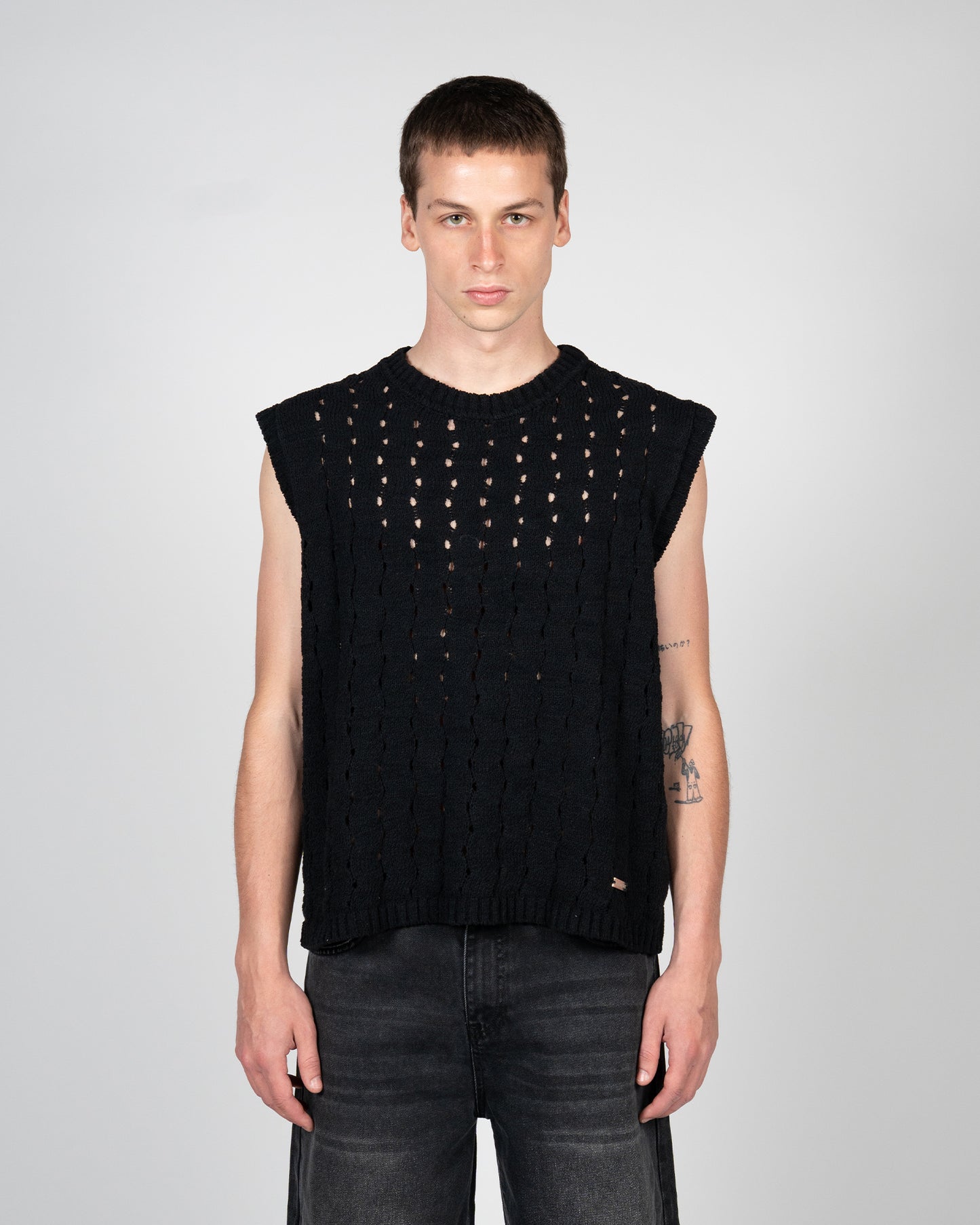 POINTELLE KNIT VEST